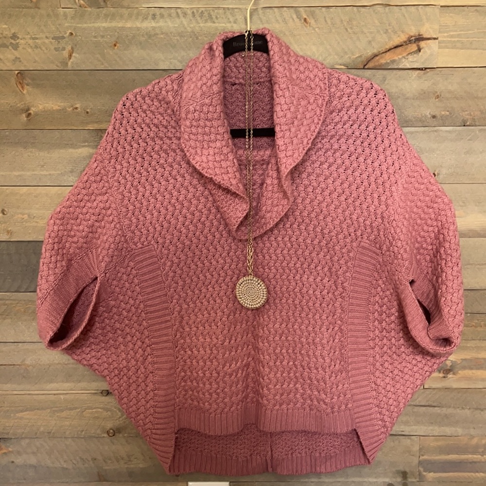 Limited pink swoop neck sweater